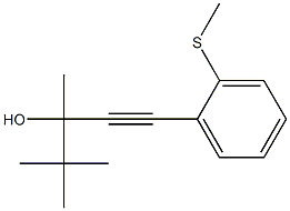 3-(2-Methylthiophenyl)-1-tert-butyl-1-methyl-2-propyn-1-ol 结构式