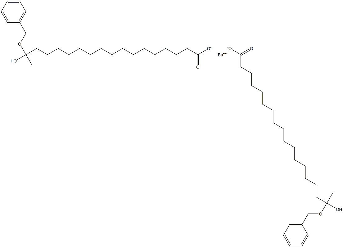 Bis(17-benzyloxy-17-hydroxystearic acid)barium salt Structure