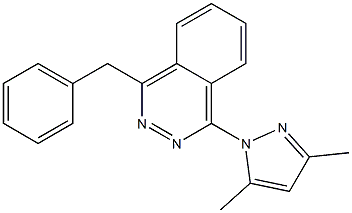 1-(4-Benzylphthalazin-1-yl)-3,5-dimethyl-1H-pyrazole Struktur