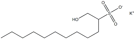 1-Hydroxydodecane-2-sulfonic acid potassium salt,,结构式