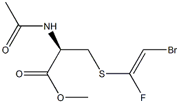 N-Acetyl-3-[(2-bromo-1-fluorovinyl)thio]alanine methyl ester,,结构式