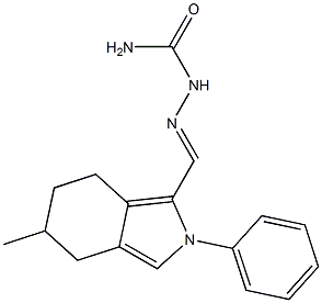 1-[(4,5,6,7-Tetrahydro-5-methyl-2-phenyl-2H-isoindol-1-yl)methylene]semicarbazide Structure