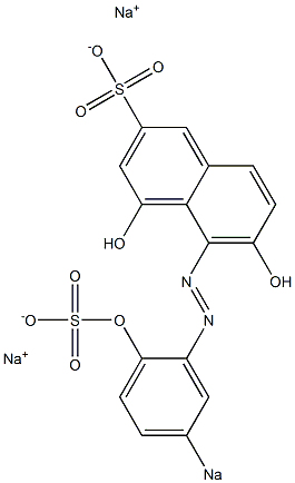 4,6-Dihydroxy-5-[(2-hydroxy-5-sodiosulfophenyl)azo]naphthalene-2-sulfonic acid sodium salt 结构式