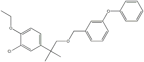 2-Ethoxy-5-[1,1-dimethyl-2-(3-phenoxybenzyloxy)ethyl]-1-chlorobenzene Structure