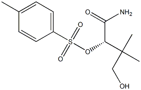[S,(-)]-4-Hydroxy-3,3-dimethyl-2-p-tolylsulfonyloxybutyramide Struktur