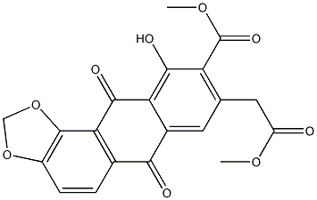 7,8-(Methylenedioxy)-1-hydroxy-2-(methoxycarbonyl)-3-[(methoxycarbonyl)methyl]-9,10-anthraquinone