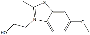 3-(2-ヒドロキシエチル)-6-メトキシ-2-メチルベンゾチアゾリウム 化学構造式