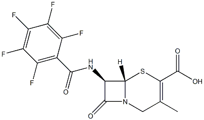 (7R)-7-[(2,3,4,5,6-Pentafluorobenzoyl)amino]-3-methylcepham-3-ene-4-carboxylic acid Struktur