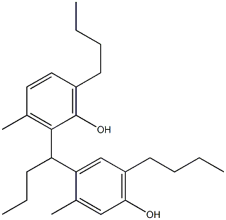 2,4'-Butylidenebis(3-methyl-6-butylphenol) Structure