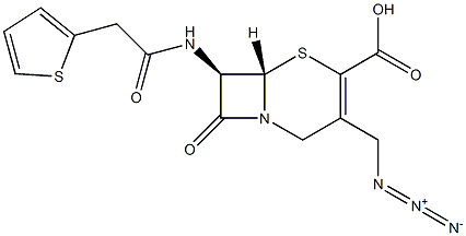 (7R)-7-[[(2-Thienylmethyl)carbonyl]amino]-3-(azidomethyl)cepham-3-ene-4-carboxylic acid Struktur