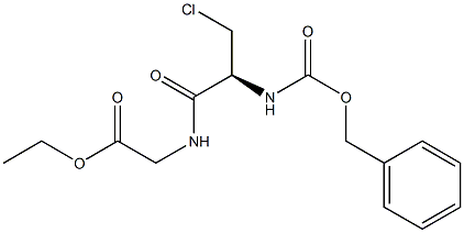 (+)-N-(N-Benzyloxycarbonyl-3-chloro-D-alanyl)glycine ethyl ester,,结构式