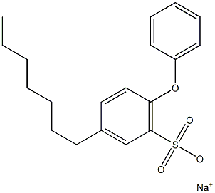 3-Heptyl-6-phenoxybenzenesulfonic acid sodium salt,,结构式
