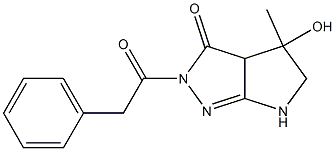 2-(Phenylacetyl)-3a,4,5,6-tetrahydro-4-hydroxy-4-methylpyrrolo[2,3-c]pyrazol-3(2H)-one Structure