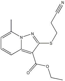2-[(2-Cyanoethyl)thio]-7-methylpyrazolo[1,5-a]pyridine-3-carboxylic acid ethyl ester
