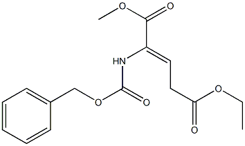 2-[[(Benzyloxy)carbonyl]amino]-2-pentenedioic acid 5-ethyl 1-methyl ester Structure