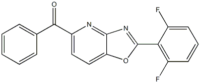 2-(2,6-Difluorophenyl)-5-benzoyloxazolo[4,5-b]pyridine Struktur