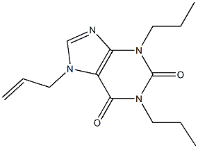 1,3-Dipropyl-7-(2-propenyl)xanthine,,结构式