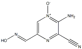 2-Amino-5-[(hydroxyimino)methyl]pyrazine-3-carbonitrile 1-oxide,,结构式