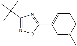 3-tert-ブチル-5-[(1,2,5,6-テトラヒドロ-1-メチルピリジン)-3-イル]-1,2,4-オキサジアゾール 化学構造式