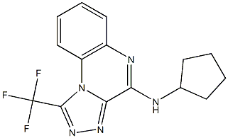 1-(トリフルオロメチル)-N-シクロペンチル[1,2,4]トリアゾロ[4,3-a]キノキサリン-4-アミン 化学構造式