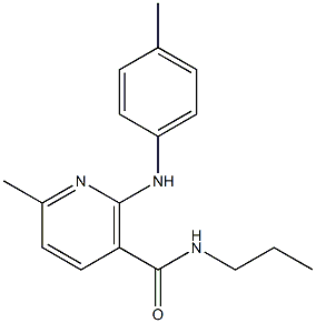 6-Methyl-N-propyl-2-(p-toluidino)nicotinamide Structure