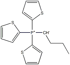 1-Tri(2-thienyl)phosphoniobutan-1-ide 结构式