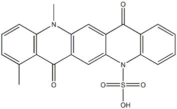 5,7,12,14-Tetrahydro-8,12-dimethyl-7,14-dioxoquino[2,3-b]acridine-5-sulfonic acid,,结构式