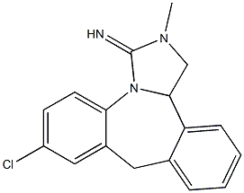 7-Chloro-3-imino-2-methyl-1,2,9,13b-tetrahydro-3H-dibenz[c,f]imidazo[1,5-a]azepine,,结构式