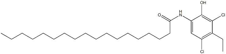 N-(3,5-Dichloro-4-ethyl-2-hydroxyphenyl)octadecanamide Structure