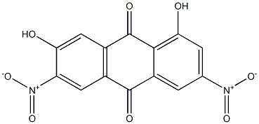 1,7-Dihydroxy-3,6-dinitroanthraquinone Struktur