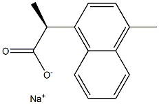 [S,(+)]-2-(4-Methyl-1-naphtyl)propionic acid sodium salt,,结构式