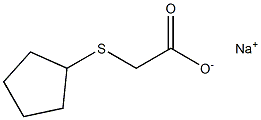 (Cyclopentylthio)acetic acid sodium salt Struktur