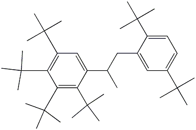 2-(2,3,4,5-テトラ-tert-ブチルフェニル)-1-(2,5-ジ-tert-ブチルフェニル)プロパン 化学構造式