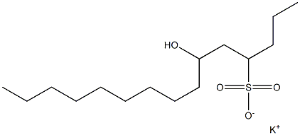 6-Hydroxypentadecane-4-sulfonic acid potassium salt,,结构式