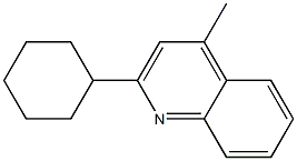 2-シクロヘキシル-4-メチルキノリン 化学構造式
