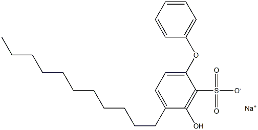 3-Hydroxy-4-undecyl[oxybisbenzene]-2-sulfonic acid sodium salt,,结构式