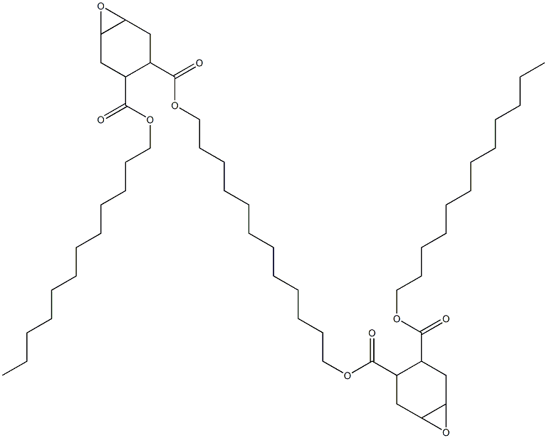 ビス[2-(ドデシルオキシカルボニル)-4,5-エポキシ-1-シクロヘキサンカルボン酸]1,12-ドデカンジイル 化学構造式
