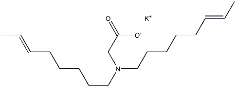 N,N-ジ(6-オクテニル)グリシンカリウム 化学構造式