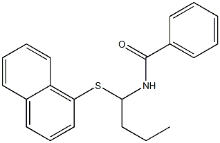 N-[1-(1-ナフチルチオ)ブチル]ベンズアミド 化学構造式