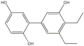 4',5'-ジエチル-1,1'-ビフェニル-2,3',5-トリオール 化学構造式