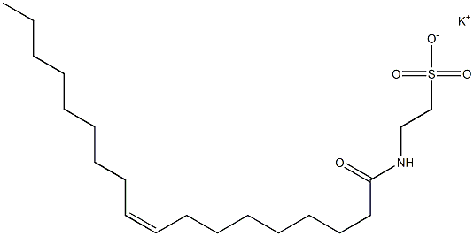 N-[(Z)-9-Octadecenoyl]taurine potassium salt,,结构式