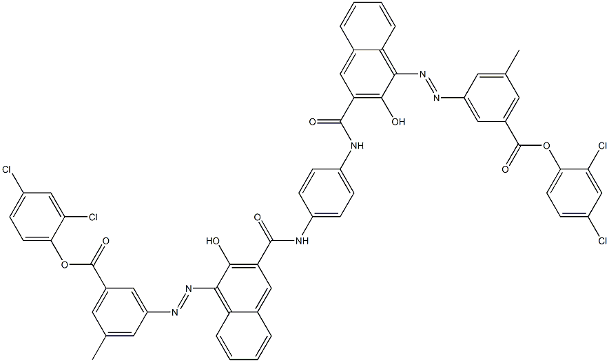 1,4-Bis[1-[[3-methyl-5-(2,4-dichlorophenoxycarbonyl)phenyl]azo]-2-hydroxy-3-naphthoylamino]benzene