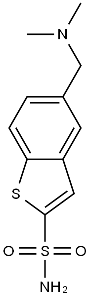 5-[(Dimethylamino)methyl]benzo[b]thiophene-2-sulfonamide,,结构式