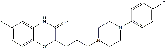 2-[3-[4-(4-Fluorophenyl)piperazin-1-yl]propyl]-6-methyl-2H-1,4-benzoxazin-3(4H)-one 结构式