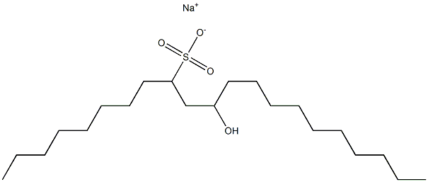 11-ヒドロキシヘニコサン-9-スルホン酸ナトリウム 化学構造式