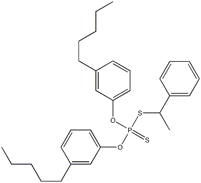 Dithiophosphoric acid O,O-bis(3-pentylphenyl)S-(1-phenylethyl) ester,,结构式