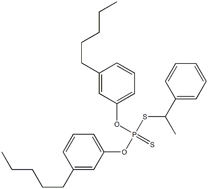 Dithiophosphoric acid O,O-bis(3-pentylphenyl)S-(1-phenylethyl) ester Structure