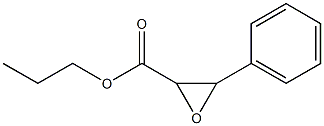 3-フェニルオキシラン-2-カルボン酸プロピル 化学構造式