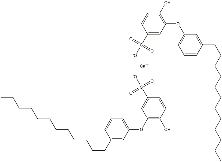 Bis(6-hydroxy-3'-dodecyl[oxybisbenzene]-3-sulfonic acid)calcium salt Structure