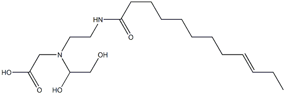 N-(1,2-Dihydroxyethyl)-N-[2-(9-dodecenoylamino)ethyl]aminoacetic acid,,结构式